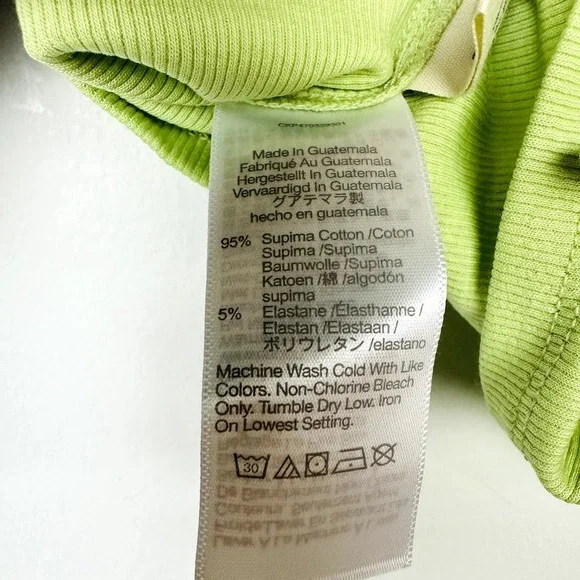 Madewell NWT Sweet Honeydew Brightside Rib Halter Tank Top Size Medium - Picture 9 of 9